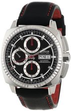 Marvin M118.15.41.64 Malton 160 Cushion Automatic Chronograph Day and Date Black Dial and 46-Hour Power Reserve