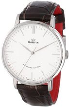 Marvin M125.13.21.78 Origin White Dial Brown Crocodile Print Strap