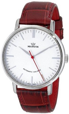 Marvin M125.13.29.75 Origin White Dial Red Crocodile Print Strap