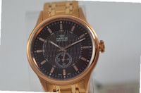 Marvin Rose Tone Brown Textured Dial Swiss Made Quartz Stainless Steel