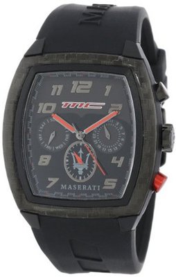 Maserati R8851104026 Passione Black Rubber Strap Passione
