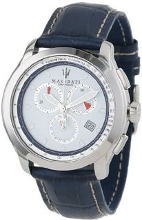 Maserati R8871609005 Eccellenza Blue Leather Band