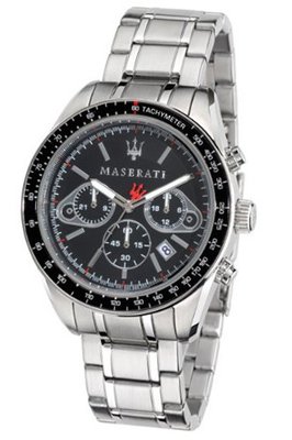 PLANCIA CHRONOGRAPH BLACK DIAL METAL BAN