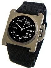 "Math Blackboard Dial" Shows Math Equations At Each Hour Indicator on the Dial of the Satin Finish 316L Stainless Steel with a Velcro Strap