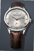 Maurice Lacroix Masterpiece Tradition Petite Seconde 40mm - Silver/Blue Dial, Black Alligator Strap MP6907-SS001-110