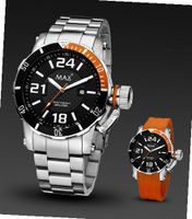 uMAX Watches MAX es - White & Orange Special Edition Diver - 2012 Special Edition Collection - 47mm 