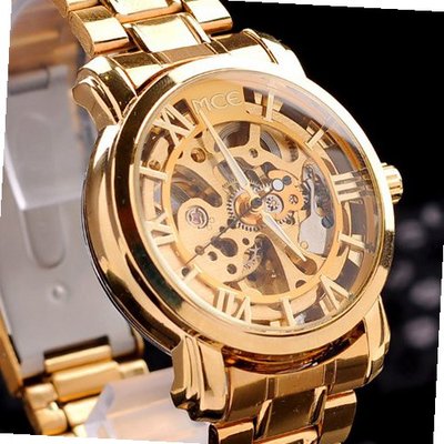 Gold Skeleton Hand Wind Mechanical Dress for /women