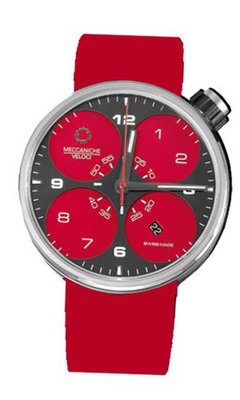 Meccaniche Veloci W121N144379016 Automatic Titanium Grey and Red Dial