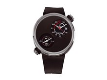 Meccaniche Veloci W125N203439016 Quattro Valvole Automatic Titanium Black Dial Rubber Dual-Time