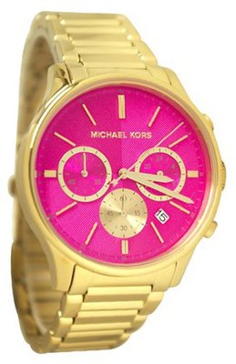 Michael Kors Bailey Gold Tone Pink Dial Chronograph #MK5909