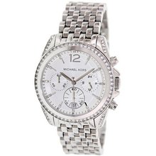 Michael Kors Pressley Chronograph White Dial Stainless Steel Ladies MK5834