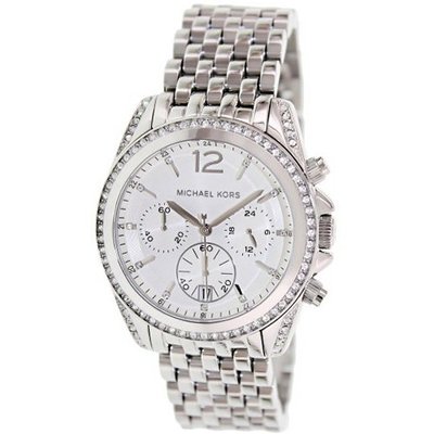 Michael Kors Pressley Chronograph White Dial Stainless Steel Ladies MK5834
