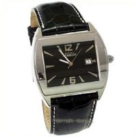 Michel Herbelin 12439/14 mm Stainless Steel Case Black Leather Anti-Reflective Sapphire