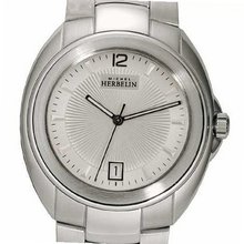 Michel Herbelin 12630/B12 37mm Silver Steel Bracelet & Case Anti-Reflective Sapphire