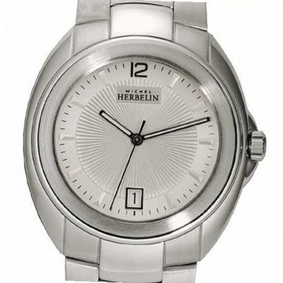 Michel Herbelin 12630/B12 37mm Silver Steel Bracelet & Case Anti-Reflective Sapphire