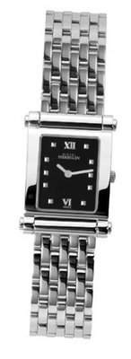 Michel Herbelin Antares Quartz with Black Dial Analogue Display and Silver Stainless Steel Bracelet 17049/B14