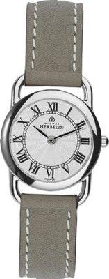 Michel Herbelin Quartz with White Dial Analogue Display and Beige Leather Strap 17467/08TA