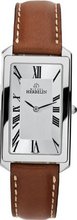 Michel Herbelin Quartz with White Dial Analogue Display and Brown Leather Strap 17472/01GO