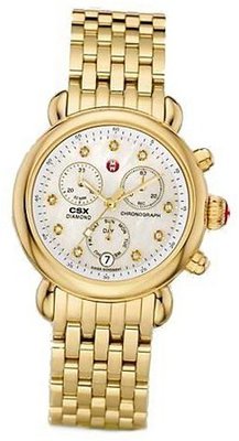 Michele CSX-36 Chronograph Diamond Gold-Tone Ladies MWW03M000201