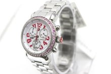 Michele CSX Carousel 104 Pink Sapphire $1545 36mm with Michele Bracelet Mw03m03a1953