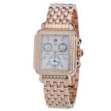 Michele es, Signature Deco Rose Gold Diamond, Diamond Dial