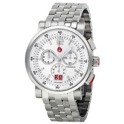 MICHELE MWW01K000010 Sport Sail Large Analog Display Swiss Quartz White