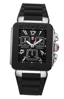 MICHELE MWW06L000002 Park Jelly Bean Analog Display Swiss Quartz Black