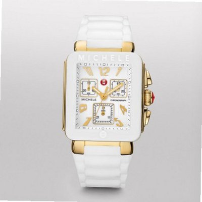 MICHELE MWW06L000013 Park Jelly Bean Analog Display Swiss Quartz White