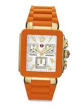 MICHELE MWW06L000023 Park Jelly Bean Analog Display Swiss Quartz Orange