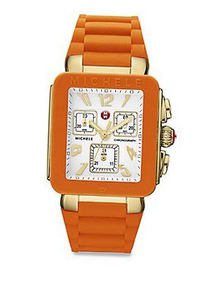 MICHELE MWW06L000023 Park Jelly Bean Analog Display Swiss Quartz Orange
