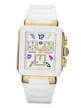 MICHELE MWW06L000025 Park Jelly Bean Analog Display Swiss Quartz White