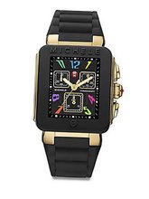 MICHELE MWW06L000026 Park Jelly Bean Analog Display Swiss Quartz Black