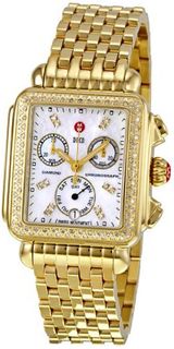 MICHELE MWW06P000100 Deco Analog Display Swiss Quartz Gold