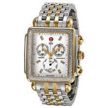 MICHELE MWW06Z000013 Deco XL Analog Display Swiss Quartz Gold