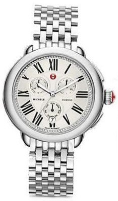 Michele Serein Chronograph Diamond Stainless Steel Ladies MWW21A000019