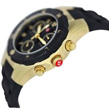 Michele Woman's MWW12D000012 Tahitian Jelly Bean Gold Plate Black