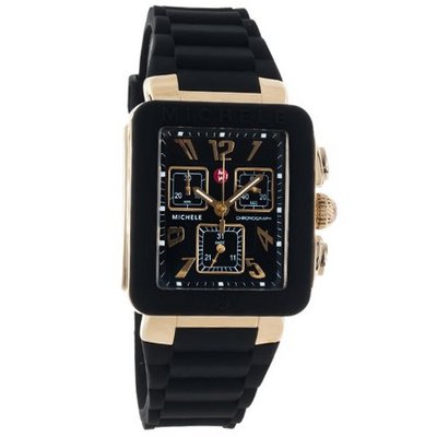 uMichele MICHELE MWW06L000015 Park Jelly Bean Analog Display Swiss Quartz Black 