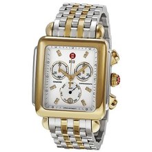 uMichele MICHELE MWW06Z000014 Deco XL Analog Display Swiss Quartz Gold 