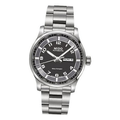 MIDO Multifort Automatic Date Day Dress Gray M0054301108200
