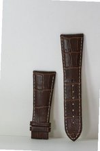 Millage brown genuine leather strap for Greenwich collection 26 mm with deployment buckle