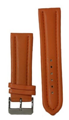 Millage Orange genuine leather strap for 1913 collection 24 mm