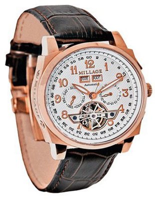 Millage Tourbillion Rose Gold on White