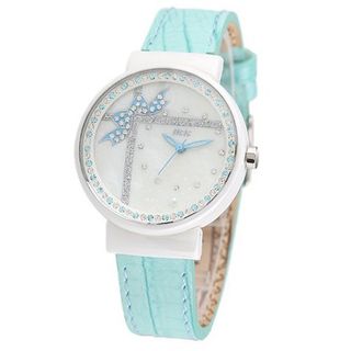 MINI new ceramic / Korean white ceramic / import leather strap Blue