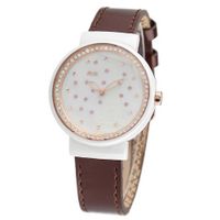 MINI new ceramic / Korean white ceramic / import leather strap Brown