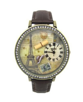 uMINI Mini Korea style Princess Teen Girl Brown Leather bands waterproof 
