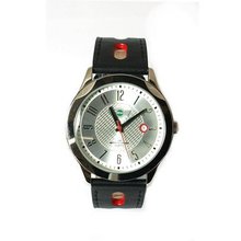 uMINI Mini Logo Black Leather Strap Gents Sports MI001B 