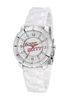 Miss Sixty Ladies Sij004 In Collection Star, 3 H and S, White Dial and White Strap