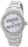 Miss Sixty Ladies Sr4005 In Collection Glenda, 2 H and S, Silver Dial and Stainless Steel Bracelet