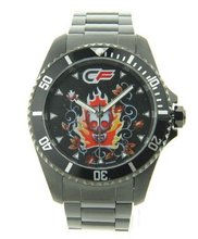 Cage Fighter Black Stainless Steel Rotating Bezel Cf332017bkbk