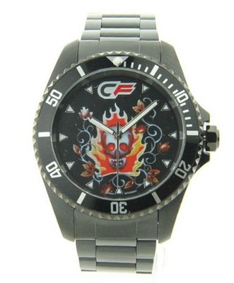 Cage Fighter Black Stainless Steel Rotating Bezel Cf332017bkbk
